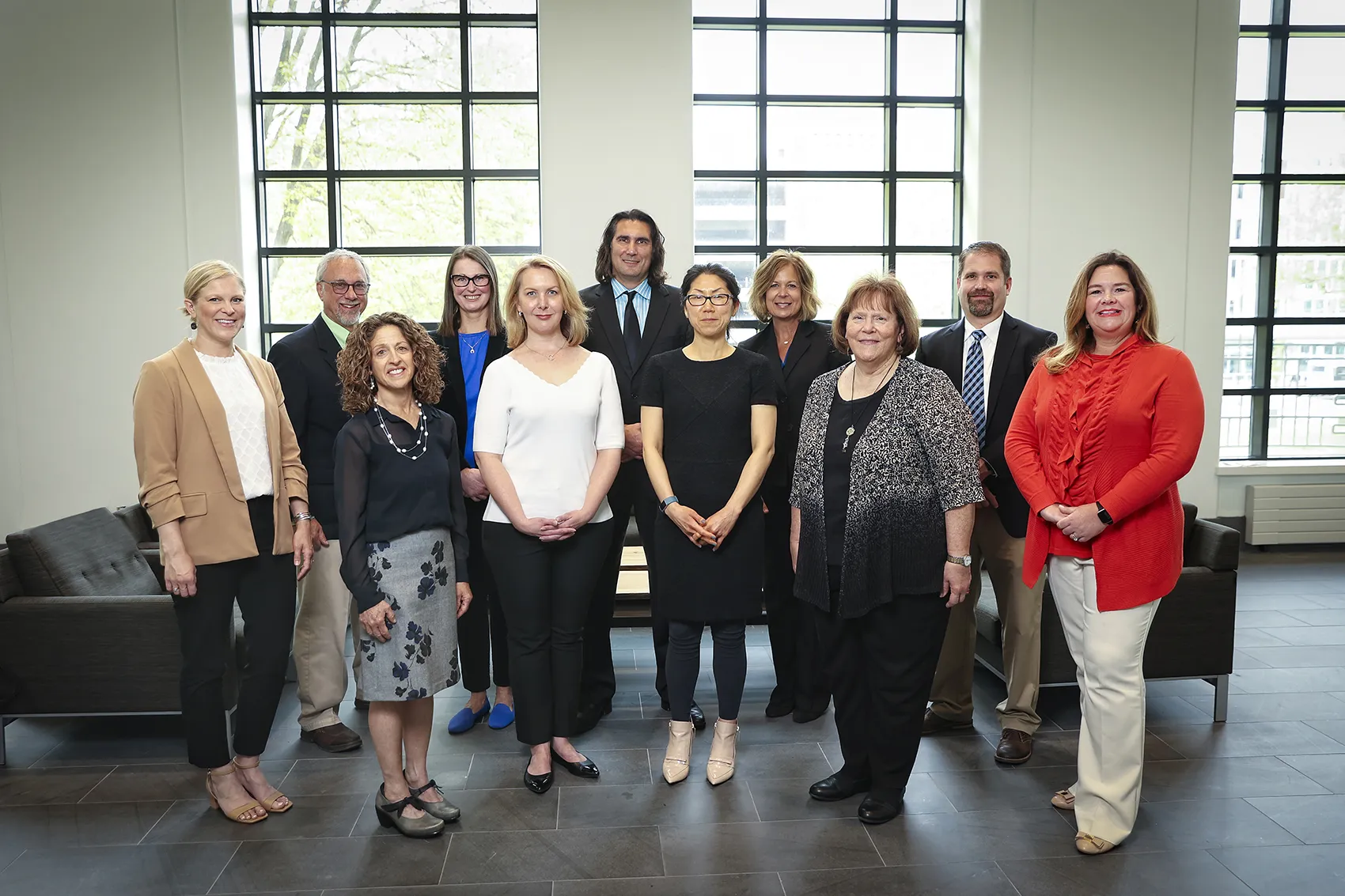 From left: Lindsey Fay, Merlin Lindemann, Nancy Schoenberg, Daniela Moga, Kristine Hankins, Bobi Ivanov, Yuha Jung, Susan Chambers Cantrell, Judith Page, David Fardo and Carrie Oser. Not pictured: Theodore Schatzki, Alexandre Martin and Peter Nelson.