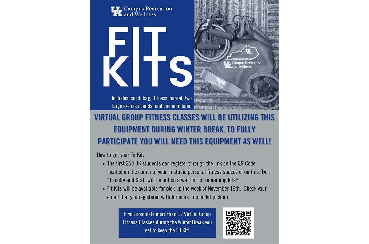 Campus Rec is offering FREE fitness equipment to students to use over the extended winter break (while supplies last).