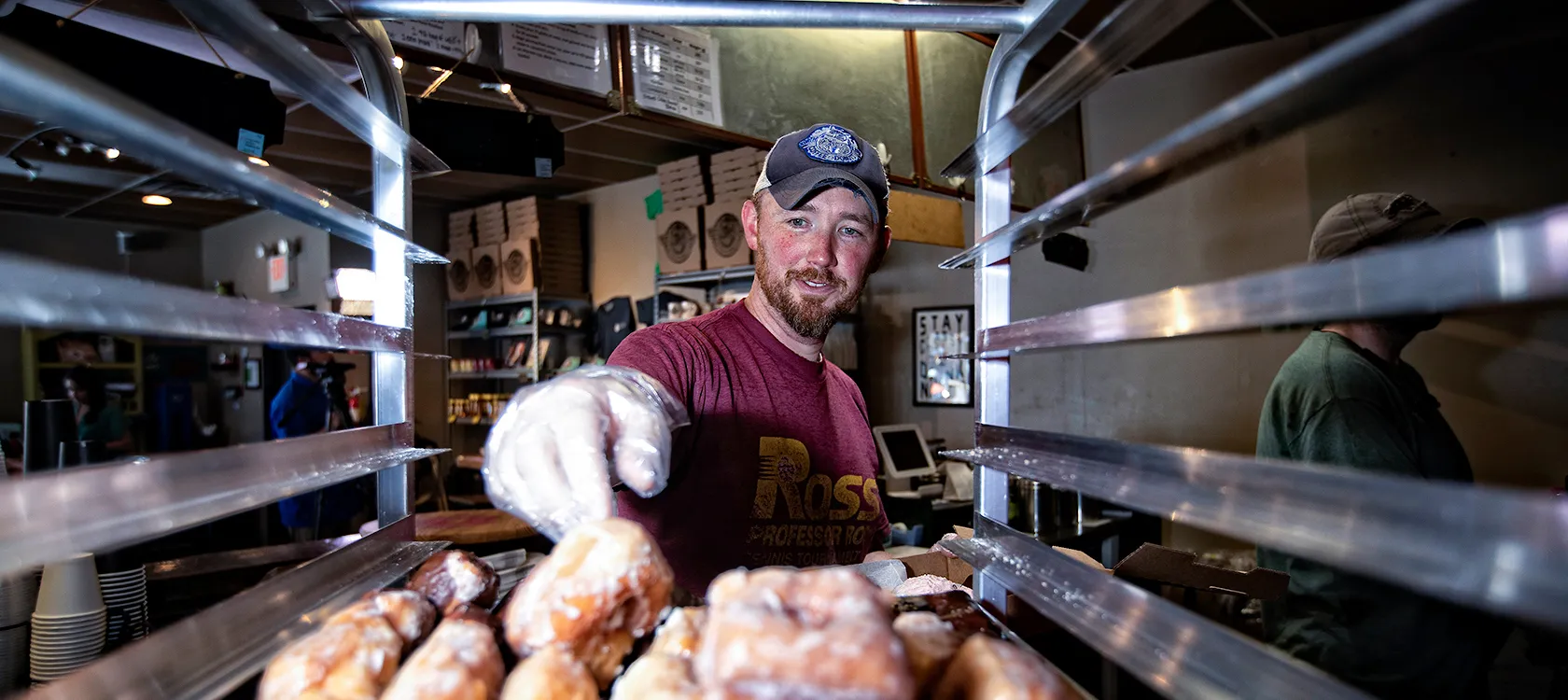 Joe Ross, co-owner of North Lime Coffee and Donuts. Mark Cornelison | UK Photo.