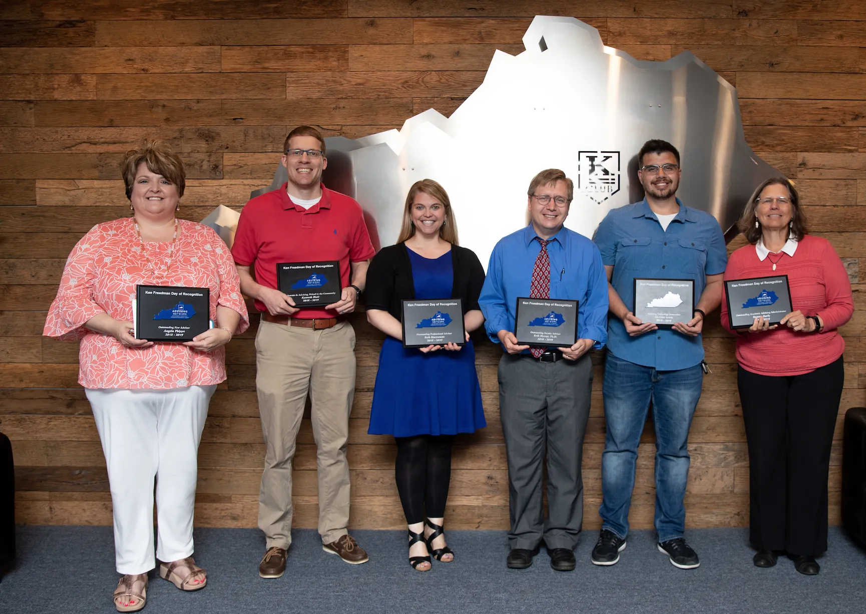 (Left to right): Angie Phipps, Kenny Blair, Beth Hanneman, Erik Myrup, Zac Leiws and Suanne Early. Photo by Eric Sanders.