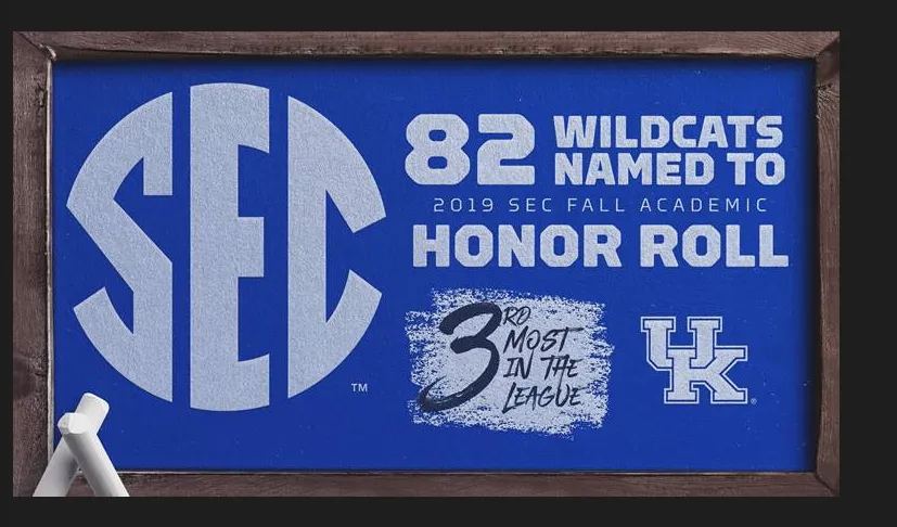 82 Wildcats Named to S019 SEC Fall Academic Honor Roll