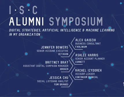 The Department of Integrated Strategic Communication is hosting its annual ISC Alumni Symposium.