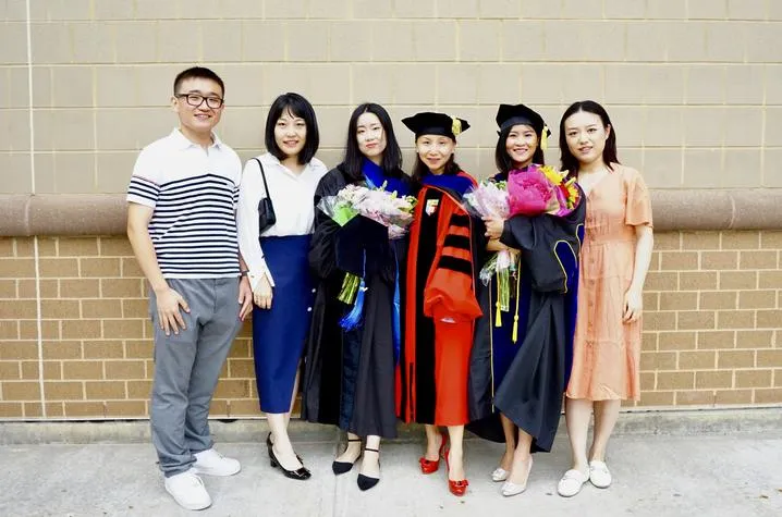 Janet Yang, shown third from right, is the 2024 KCHC Lewis Donohew Outstanding Scholar in Health Communication Award winner.