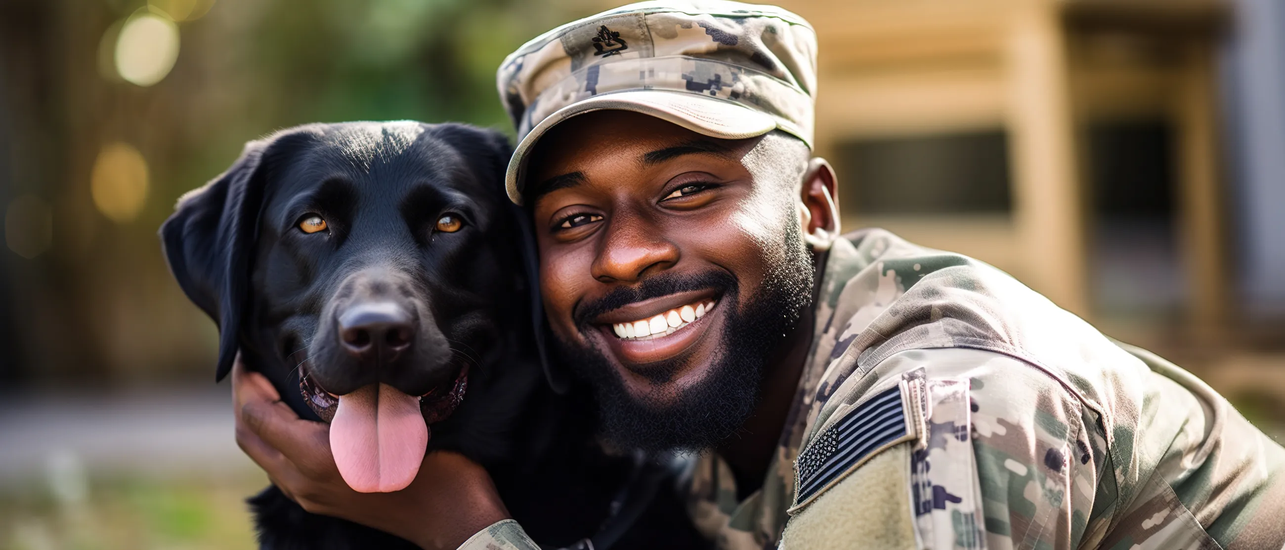 Psychiatric service dogs can help veterans cope with PTSD. (Adobe Stock photo)