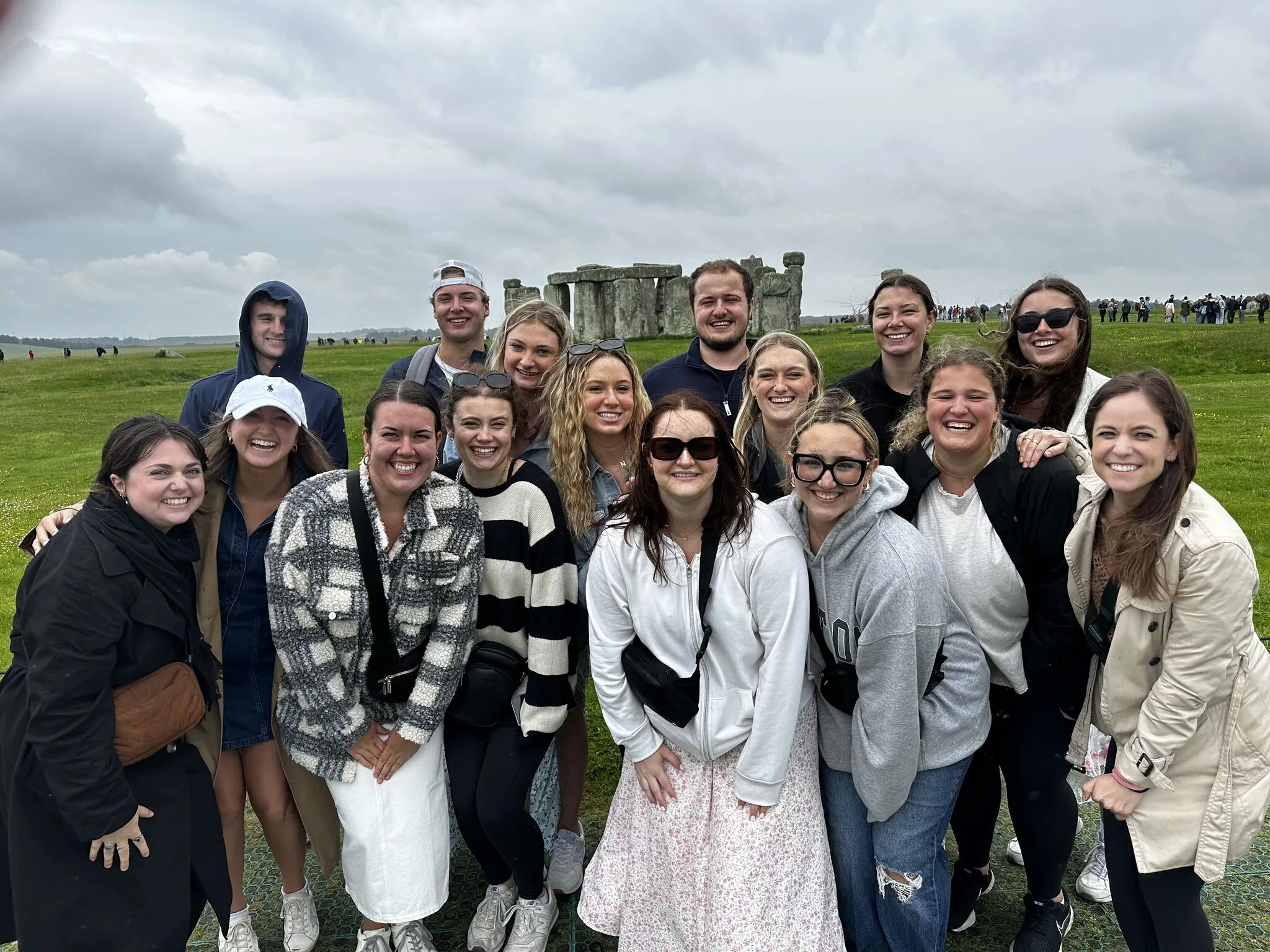 ISC 583 students pose in front of Stonehenge during their education abroad experience in May.