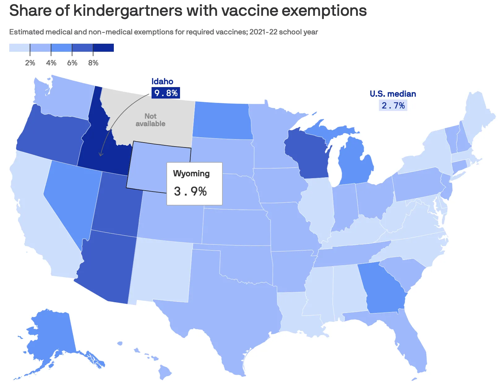 Graph by Kavya Beheraj, Axios, from CDC data