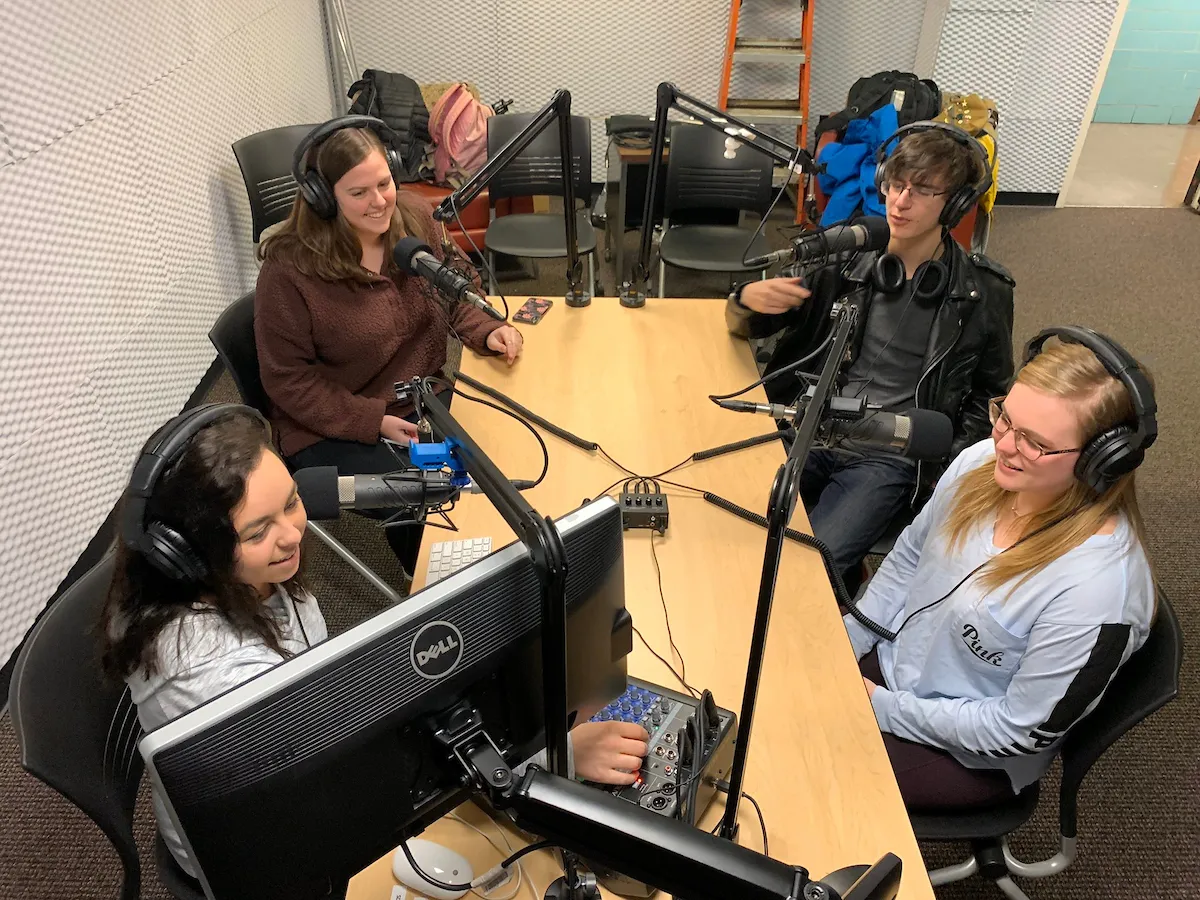 Podcast recording room