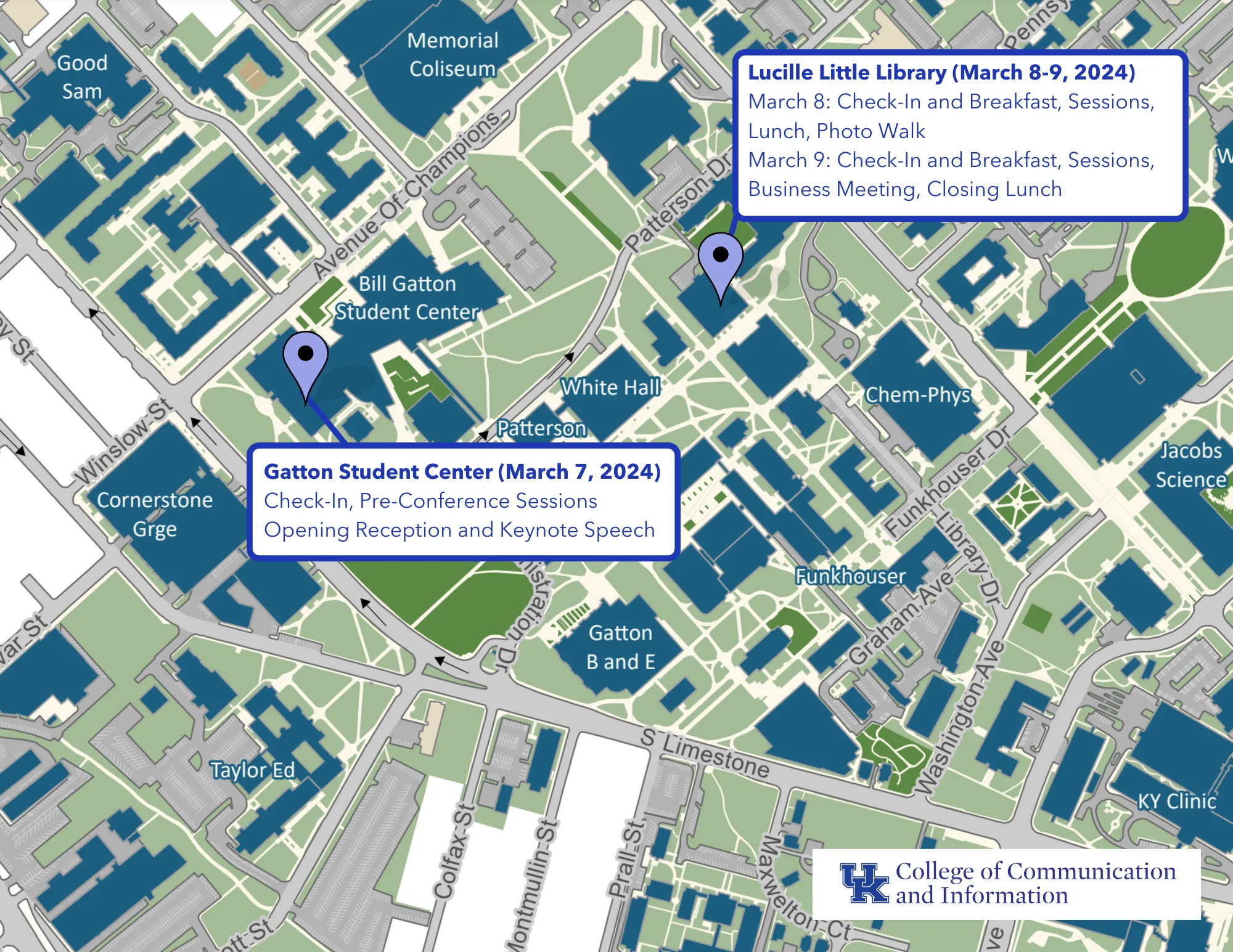 AEJMC SE Colloquium Facilities Map