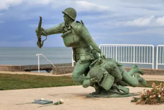 Omaha Beach 116th Regimental Combat Team Memorial in Normandy, France. (Adobe Stock photo) 