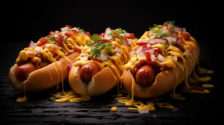 Regular servings of hot dogs drizzled with liquid cheese may be linked to cognitive decline. (Adobe Stock photo)