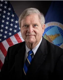 Tom Vilsack, Official portrait, 2021 via Wikipedia