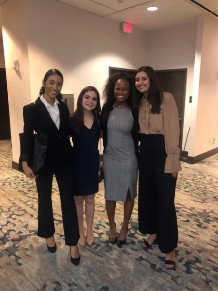 (Left to right): ISC senior Torrie Mitchell; ISC junior Emily Fields; journalism junior Jordan Colquitt, and ISC senior Danielle Potts.