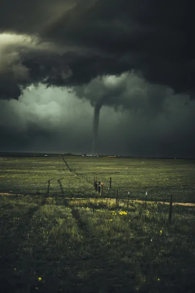 Tornadoes can rip across farmland and homes in rural places. (Photo by N. Noonan Unsplash)
