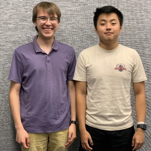 UK Debate sophomores David Griffith (left) and Jordan Di.