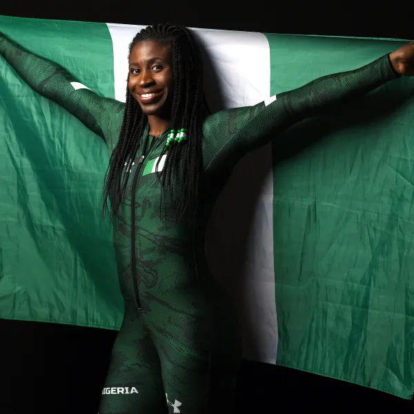 This month, UK alumna Simidele "Simi" Adeagbo makes history as Nigeria's first female skeleton athlete, Africa's first female skeleton Olympian and the first black female skeleton Olympian. Credit: Candice Ward Photography.