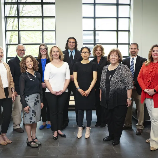 From left: Lindsey Fay, Merlin Lindemann, Nancy Schoenberg, Daniela Moga, Kristine Hankins, Bobi Ivanov, Yuha Jung, Susan Chambers Cantrell, Judith Page, David Fardo and Carrie Oser. Not pictured: Theodore Schatzki, Alexandre Martin and Peter Nelson.