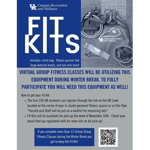 Campus Rec is offering FREE fitness equipment to students to use over the extended winter break (while supplies last).