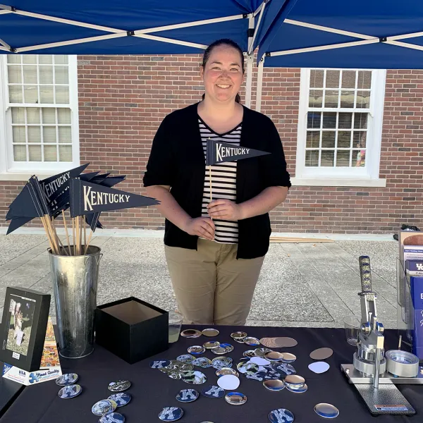 Kelly Bilz worked a Special Collections Research Center open house last fall.