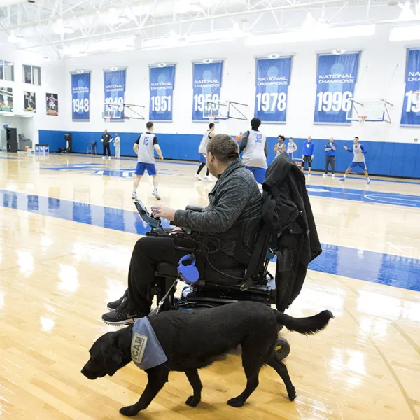 Kevin Massey has served as a student manager for the UK men's basketball team and is graduating this Friday with a degree in communication. UK Photo | Mark Cornelison.