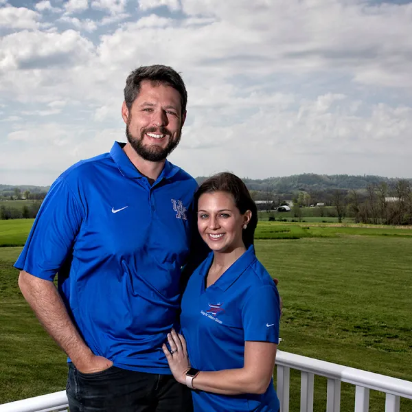 UK alumnus Jacob Tamme, and his wife Allison Tamme, co-hosts of the Swings for Soldiers Classic Mark Cornelison | UK Photo