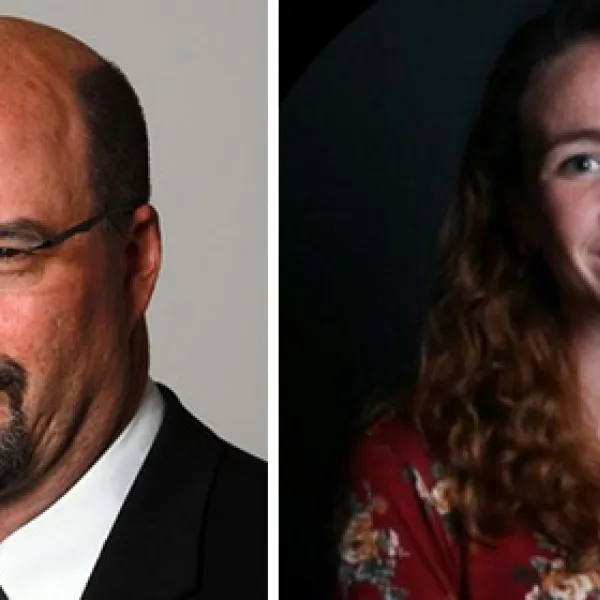 James Pilcher, investigative reporter at the Enquirer and journalist-in-residence at UK, and Sarah Brookbank, a Cincinnati Enquirer reporter and 2015 graduate of the UK School of Journalism and Media.