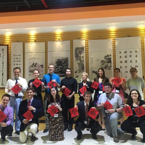 UK Confucius Institute and Education Abroad encourages students to engage in applying their education on a global scale, by offering students the opportunity to travel to China on four different trips, like this one for Gaines Fellows last summer.