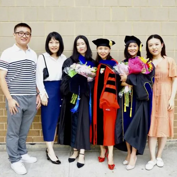 Janet Yang, shown third from right, is the 2024 KCHC Lewis Donohew Outstanding Scholar in Health Communication Award winner.