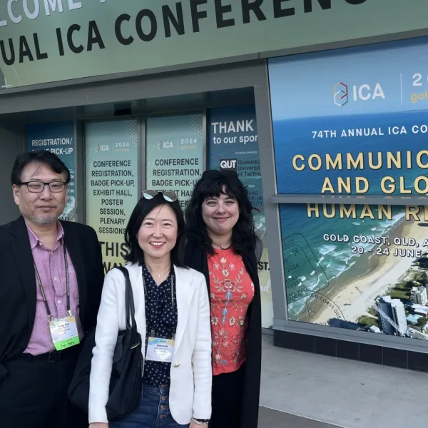 Professors Yung Soo Kim, Deborah Chung, and Kyra Hunting at ICA in Australia